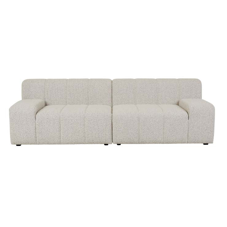 Juno Channel Left Arm Sofa Grey Speckle
