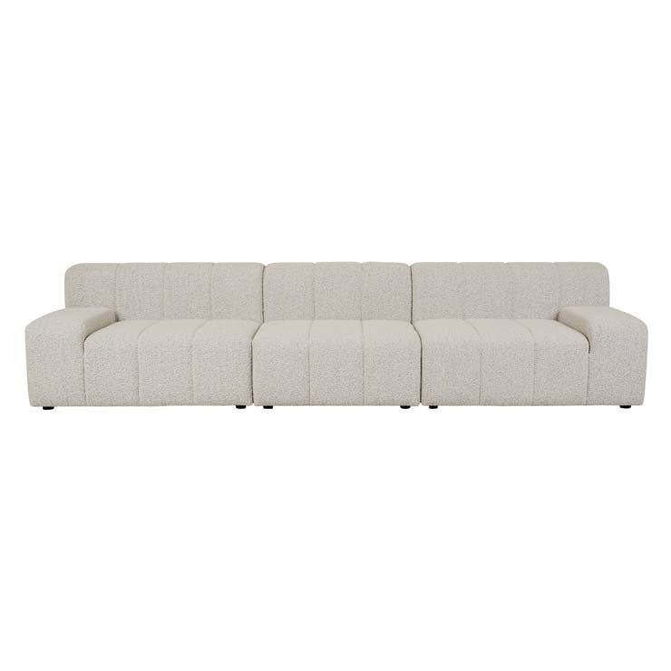 Juno Channel Left Arm Sofa Grey Speckle