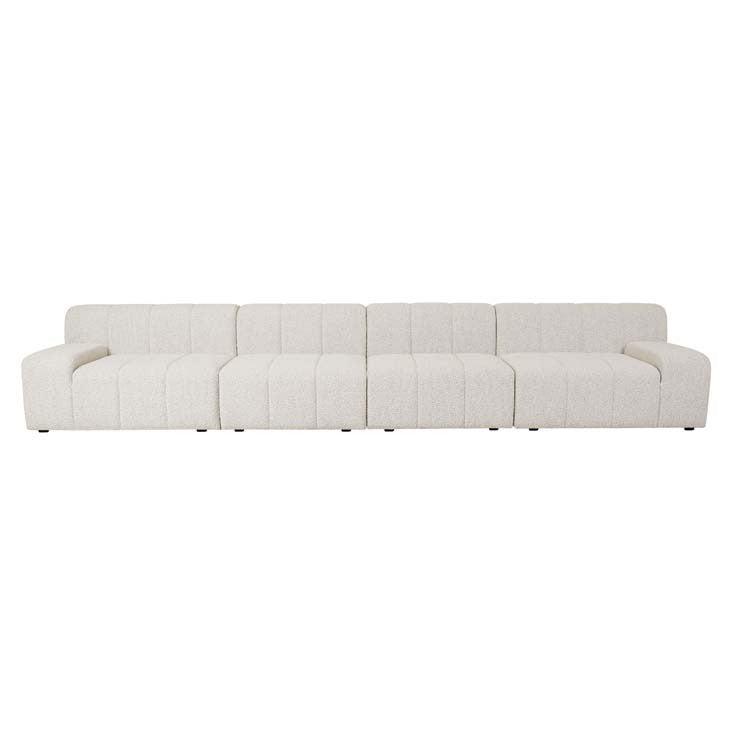 Juno Channel Left Arm Sofa Grey Speckle