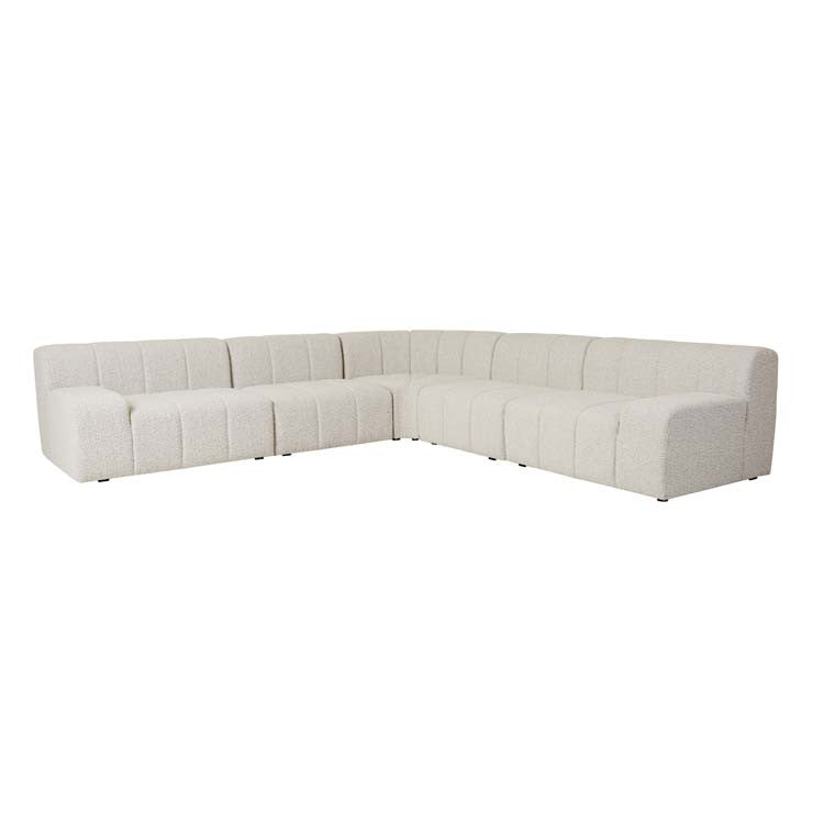 Juno Channel Left Arm Sofa Grey Speckle