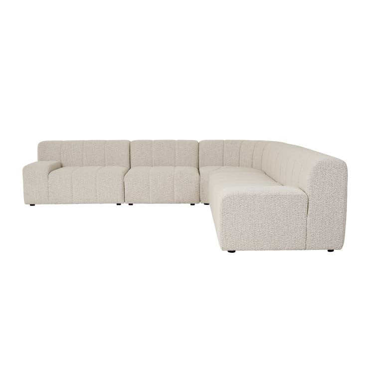 Juno Channel Left Arm Sofa Grey Speckle