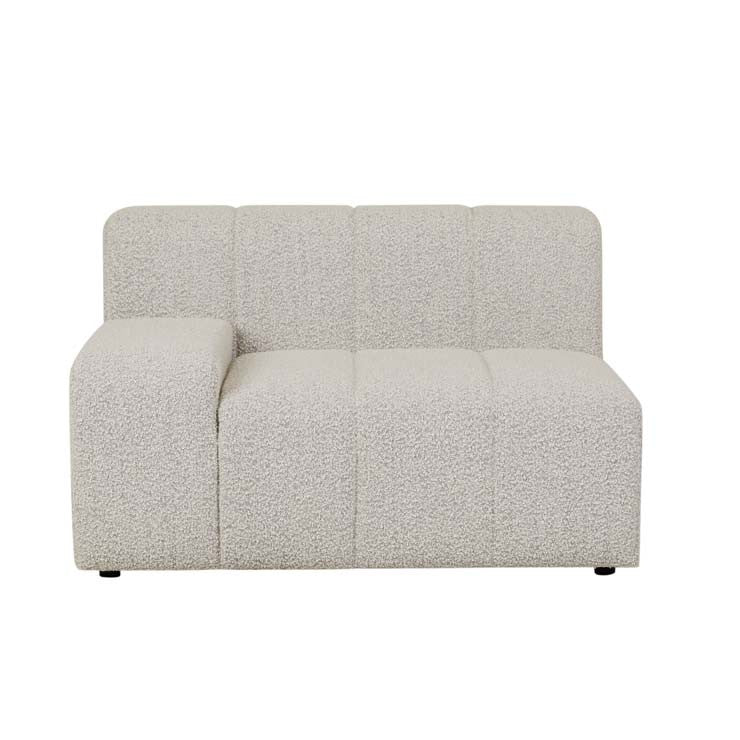 Juno Channel Left Arm Sofa Grey Speckle