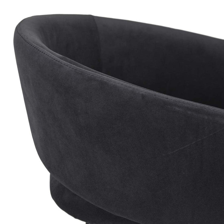 Asher Barstool Onyx Velvet