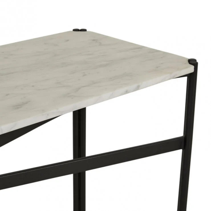 Atlas Twin Console Matt White on Black