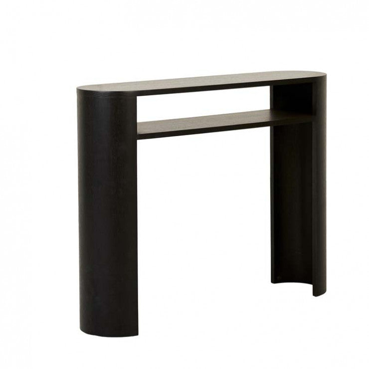 Classique Oval Shelf Console Black