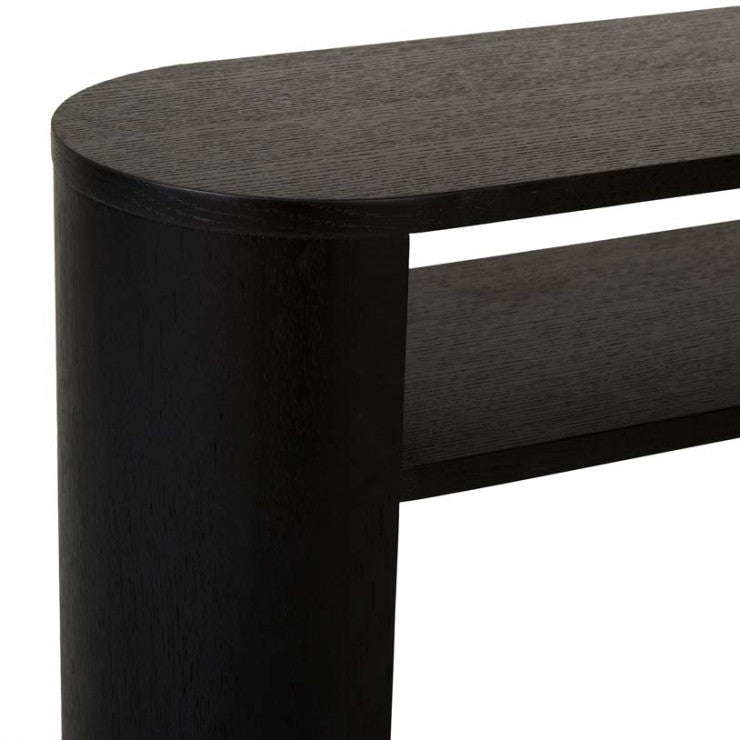 Classique Oval Shelf Console Black