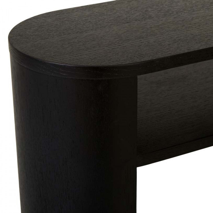 Classique Oval Shelf Console Black