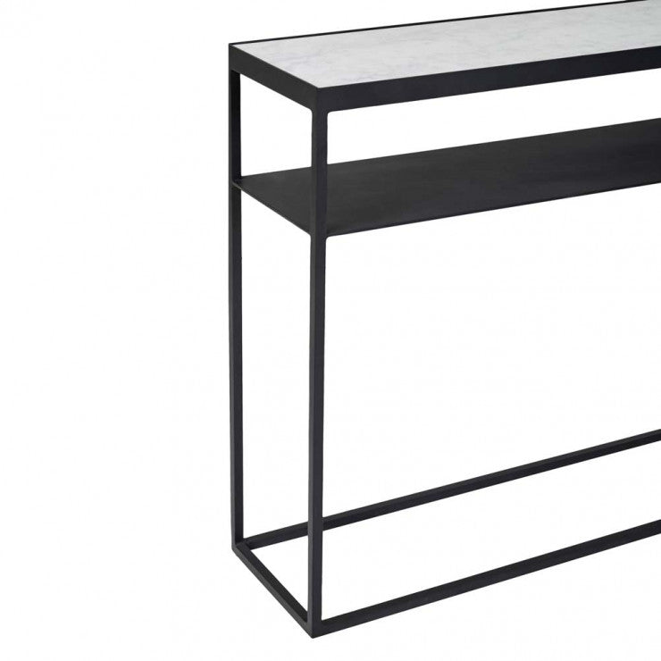 Elle Slim Console 1500mm White/Black