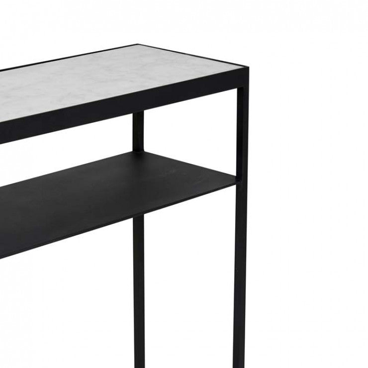 Elle Slim Console 1500mm White/Black
