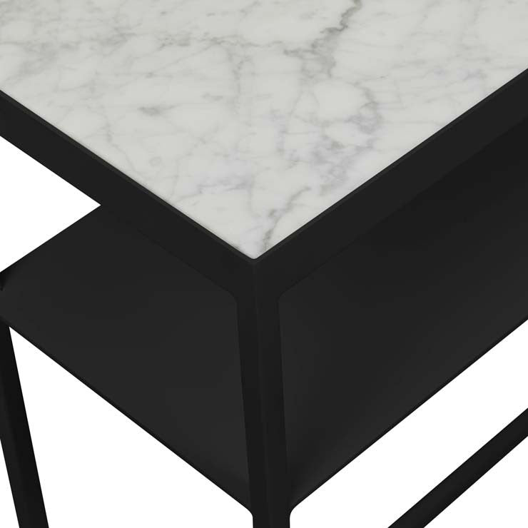 Elle Slim Console 900mm White/Black