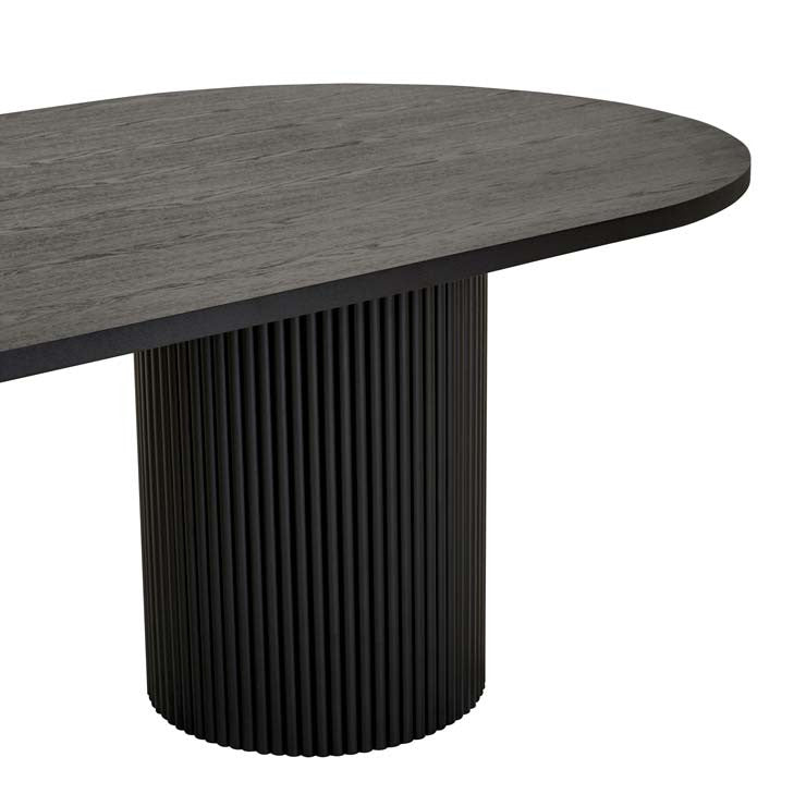 Benjamin Ripple Dining Table Black 2200mm