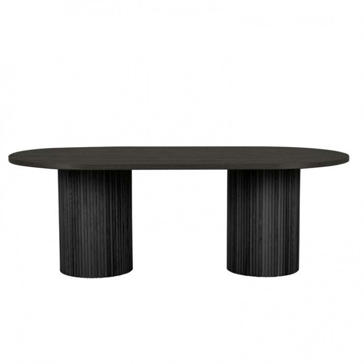 Benjamin Ripple Dining Table Black 2200mm