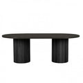 Benjamin Ripple Dining Table Black 2200mm