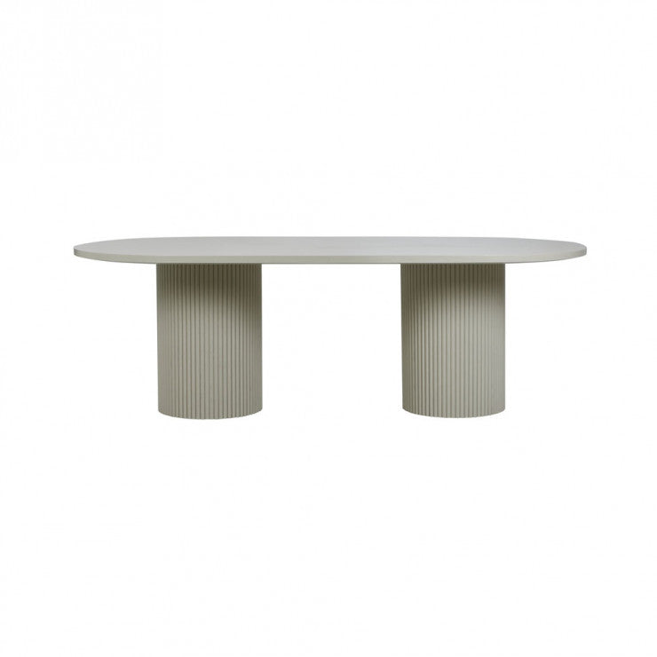 Benjamin Ripple Dining Table Putty 2200mm