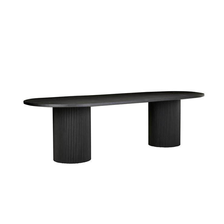 Benjamin Ripple Dining Table Black 2800mm