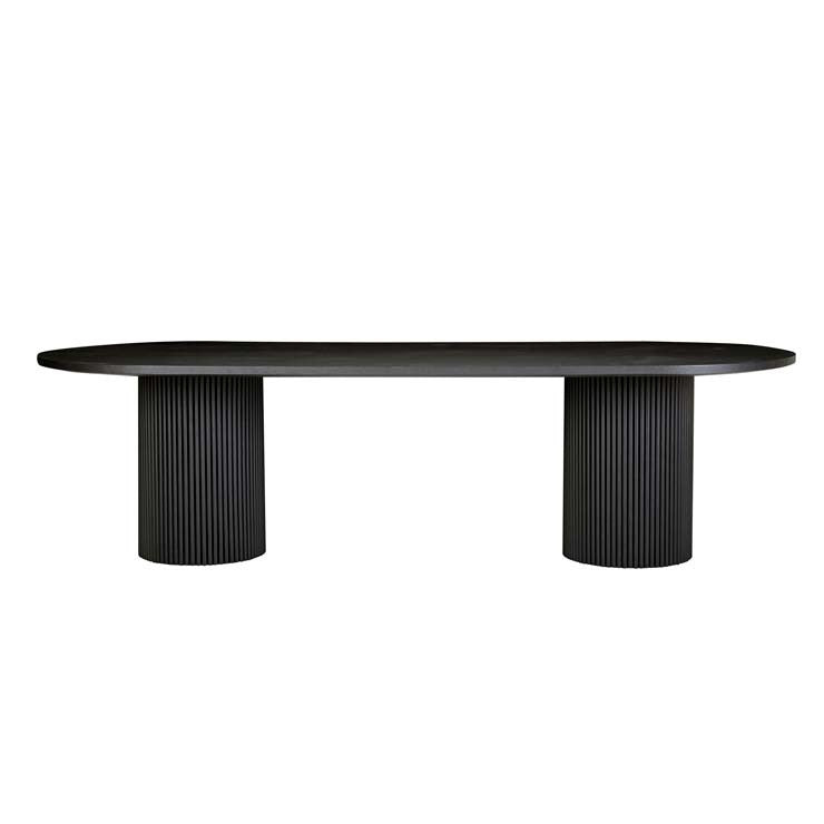 Benjamin Ripple Dining Table Black 2800mm