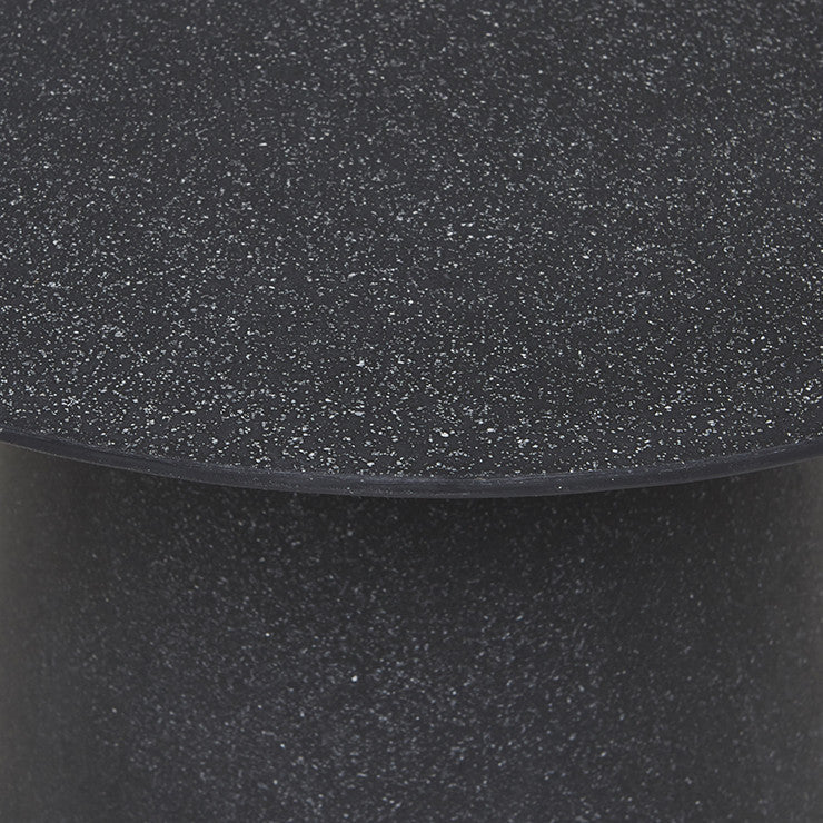 Livorno Round Side Table Black Speckle