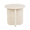 Amara Curve Side Table Natural Travertine