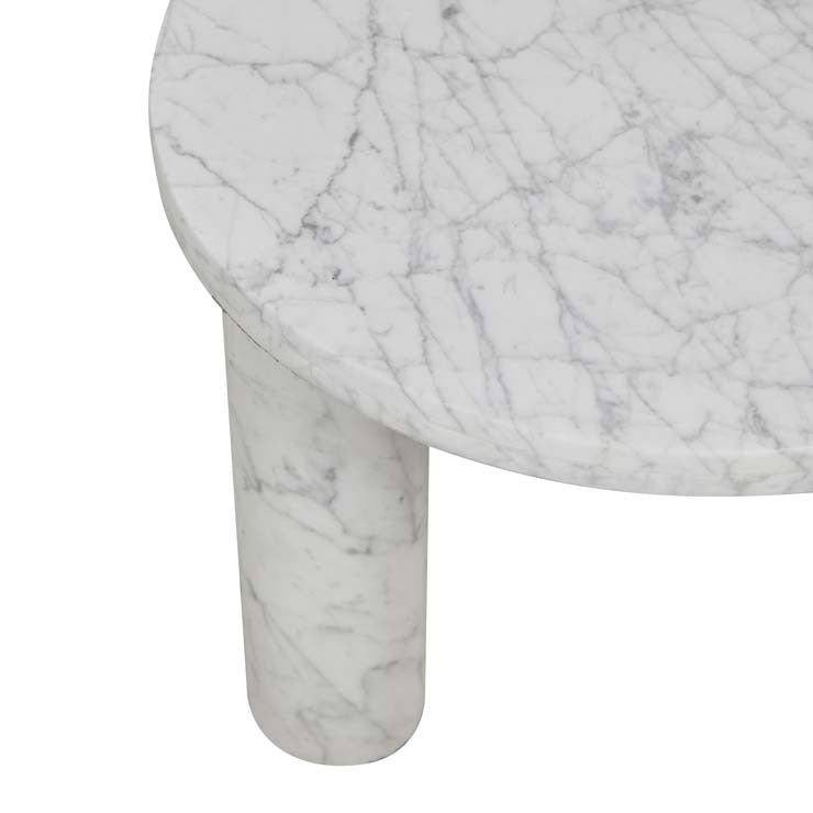 Amara Round Side Table White
