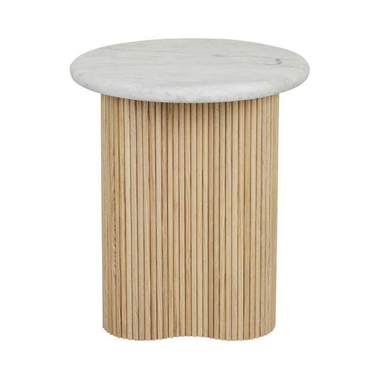 Artie Wave Ripple Side Table Natural