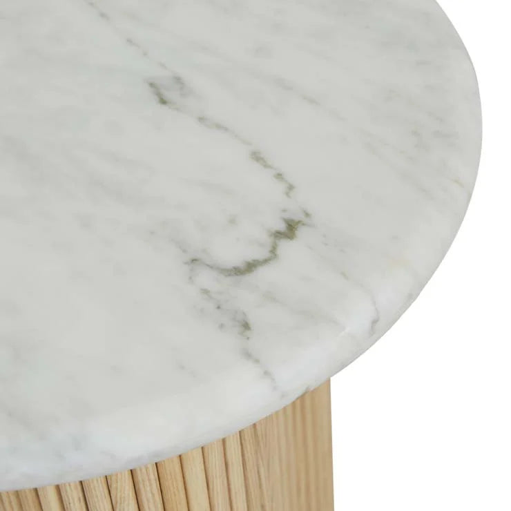 Artie Wave Ripple Side Table Natural