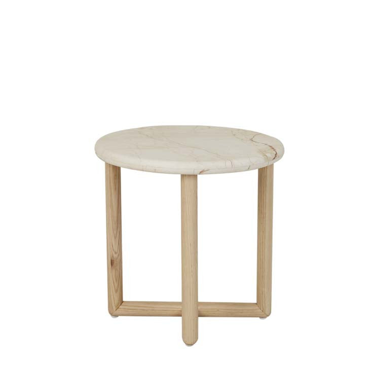 Camille Side Table Brown Vein Marble