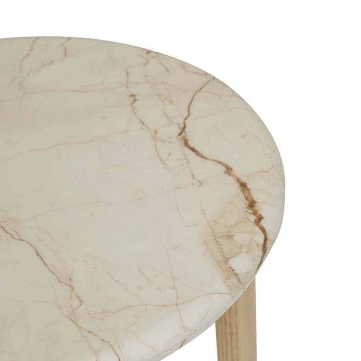Camille Side Table Brown Vein Marble