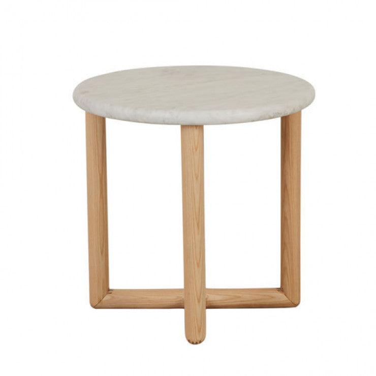 Camille Side Table White Marble
