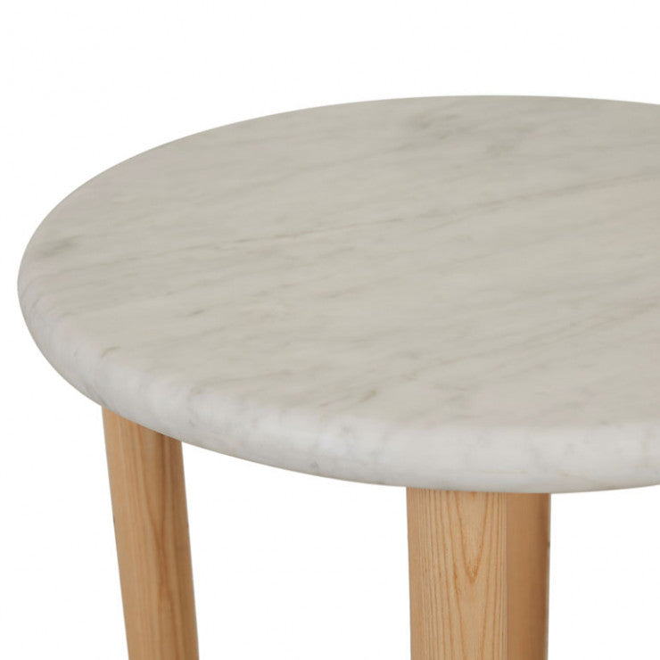 Camille Side Table White Marble