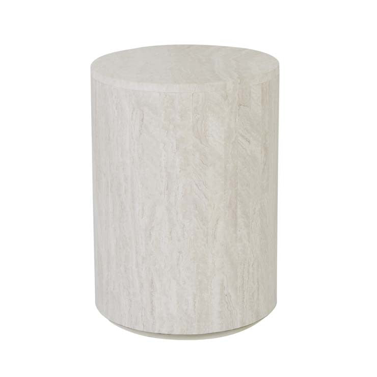 Elle Block Round Side Table Tall Natural