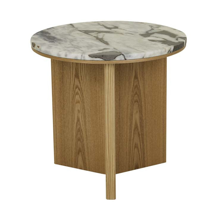 Elsie Round Side Table Ocean Marble