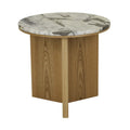 Elsie Round Side Table Ocean Marble