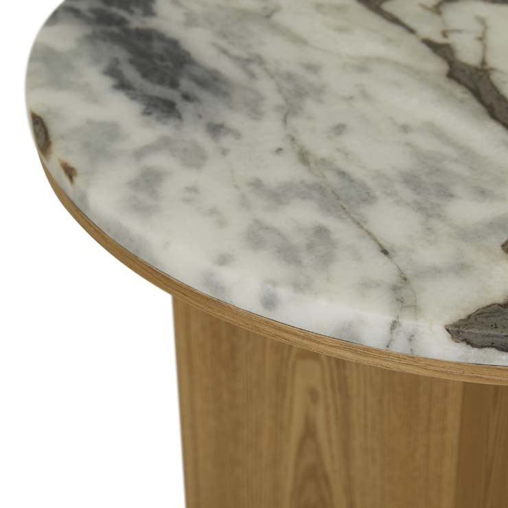 Elsie Round Side Table Ocean Marble