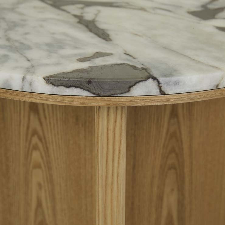 Elsie Round Side Table Ocean Marble