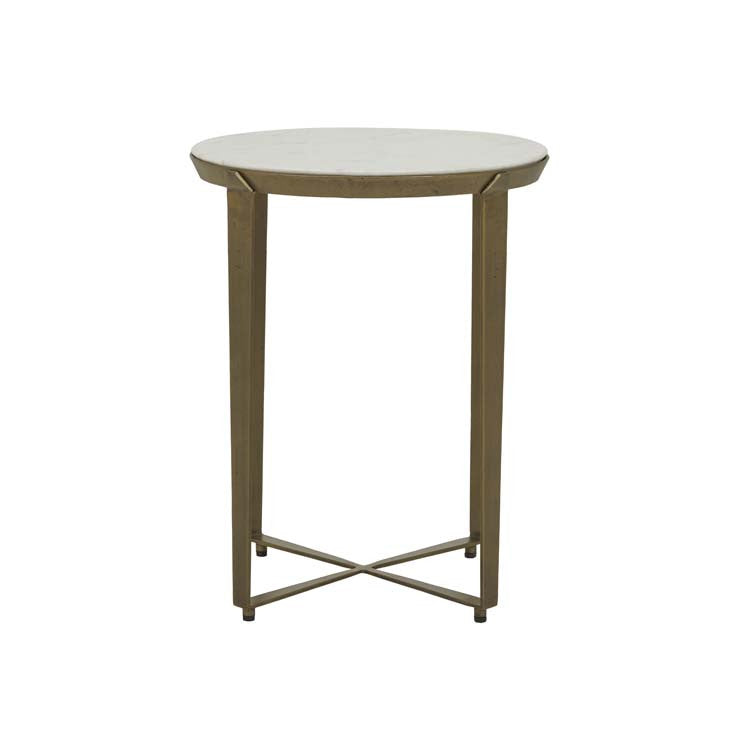 Ophelia Side Table White Marble