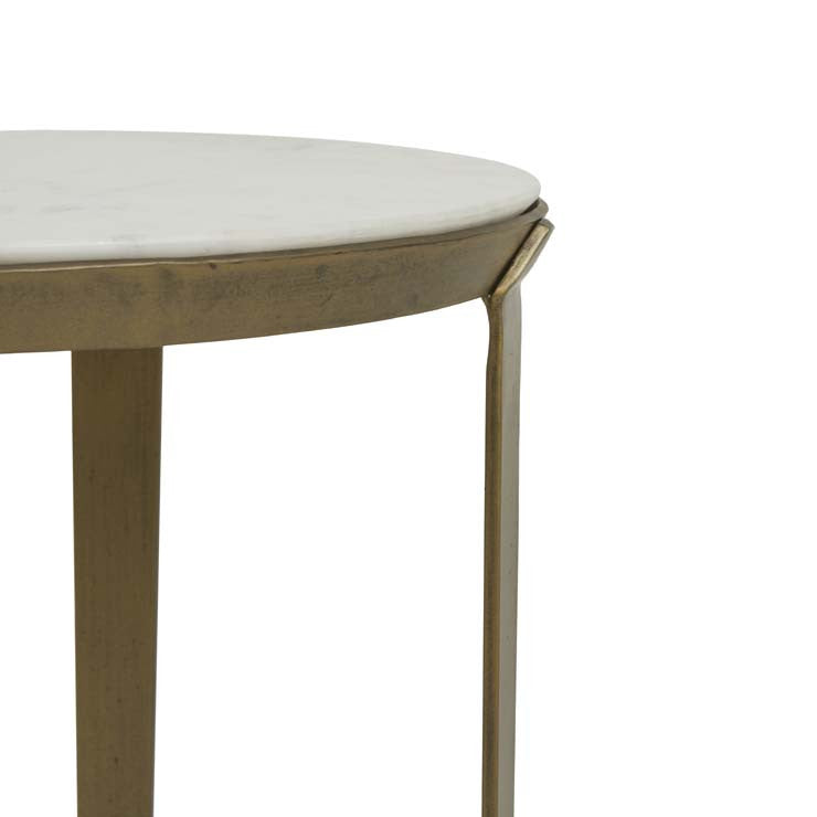 Ophelia Side Table White Marble
