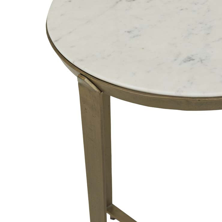 Ophelia Side Table White Marble