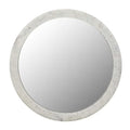 Rufus Round Mirror Grey Vein Marble