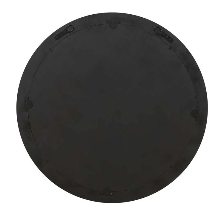 Rufus Round Mirror Grey Vein Marble