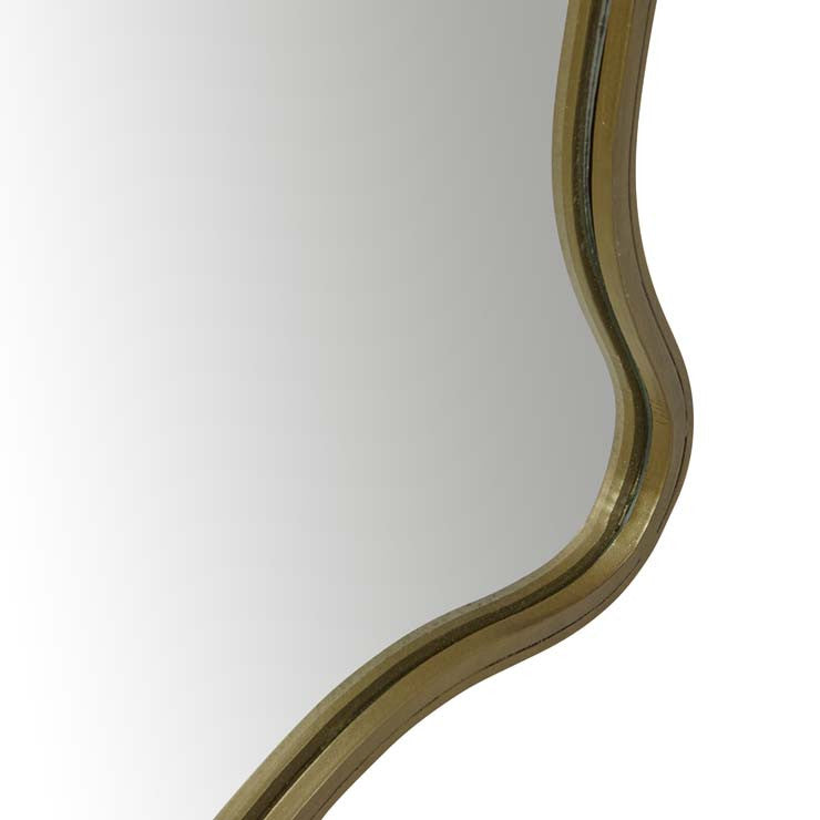 Verona Wave Mirror Antique Brass