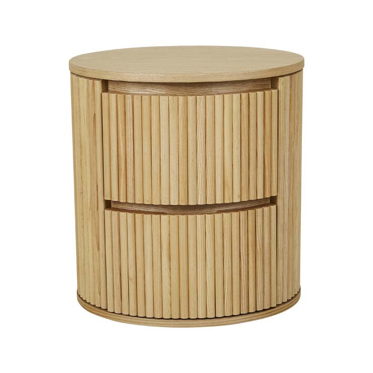Benjamin Ripple Round Bedside Natural