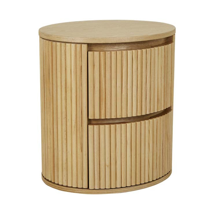 Benjamin Ripple Round Bedside Natural
