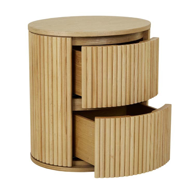 Benjamin Ripple Round Bedside Natural