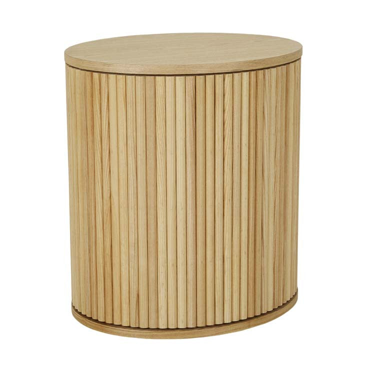Benjamin Ripple Round Bedside Natural