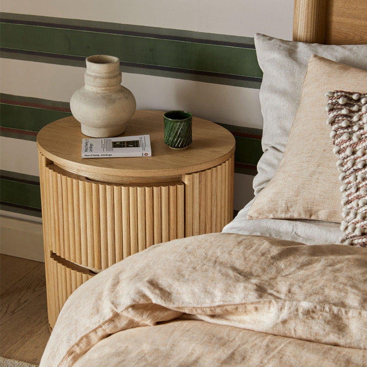 Benjamin Ripple Round Bedside Natural