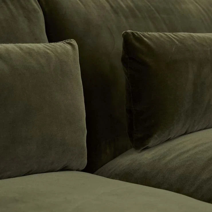 Sidney Peak Three Seater Sofa Caper Velvet