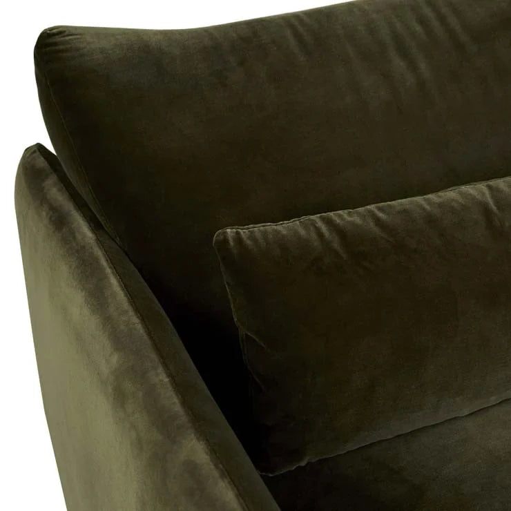 Sidney Peak Three Seater Sofa Caper Velvet