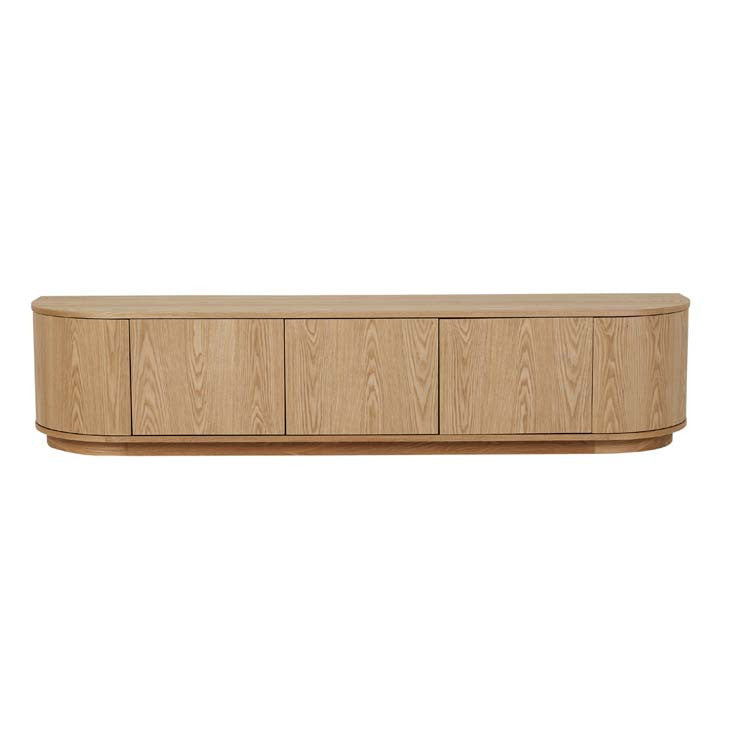 Oberon Crescent Entertainment Unit Natural 2100mm