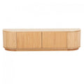 Oberon Crescent Entertainment Unit Natural 1800mm