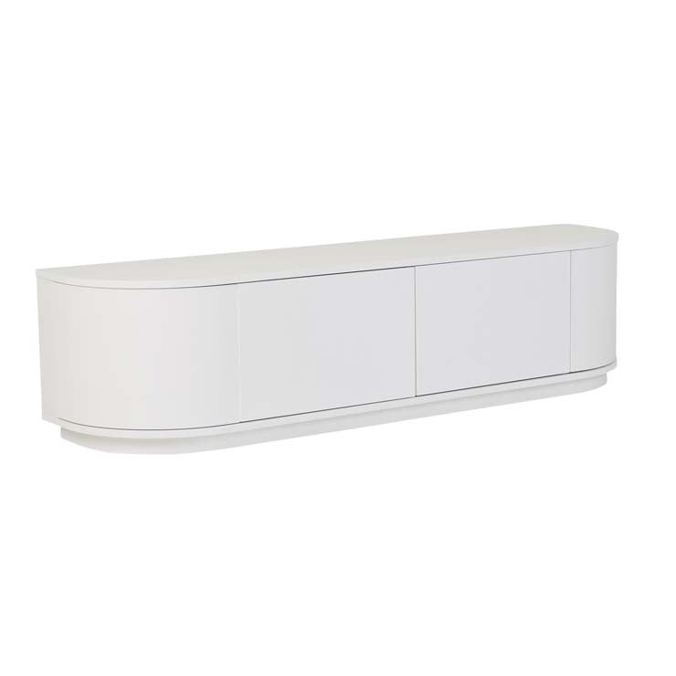 Oberon Crescent Entertainment Unit White 1800mm